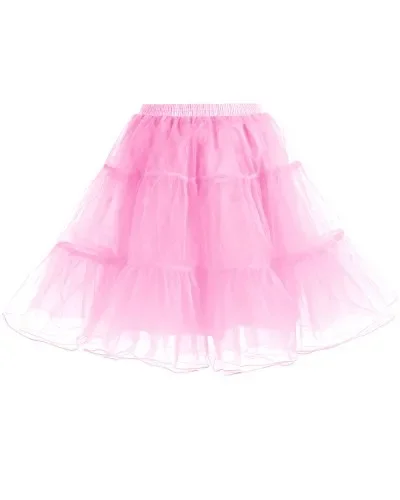 Gardenwed Annata 1950s Donna Sottogonne al Ginocchio Retro Petticoats L, Pink - immagine 2