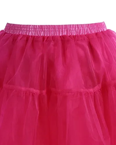 Gardenwed Annata 1950s Donna Sottogonne al Ginocchio Retro Petticoats L, Pink - immagine 3