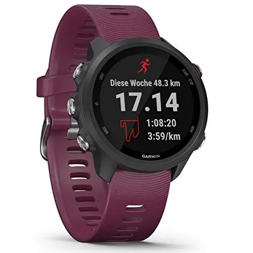 Garmin Forerunner 245, Orologio Smart GPS Multisport, Black/Merlot
