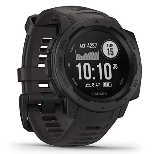 Garmin Instinct Graphite Sportwatch GPS, Grigio, Regular Grigio