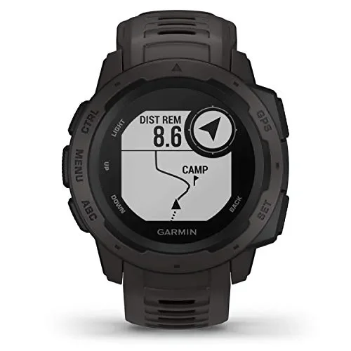 Garmin Instinct Graphite Sportwatch GPS, Grigio, Regular Grigio - immagine 2