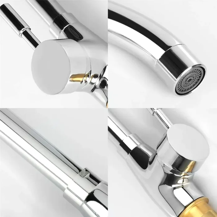 GAVAER Rubinetto per Cucina, Girevole a 360°Miscelatore Cucina Cromato E-6057 - immagine 3