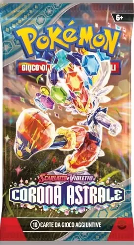 GCC Pokémon: confezione di buste dell’espansione Scarlatto e Violetto – Corona Astrale (sei buste di espansione) Moda - immagine 2