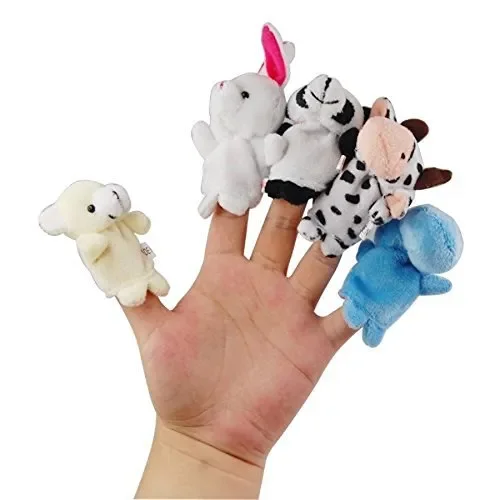 Gearmax 10pcs Different Cartoon Animal Finger Puppets, Burattini in Morbido… - immagine 2
