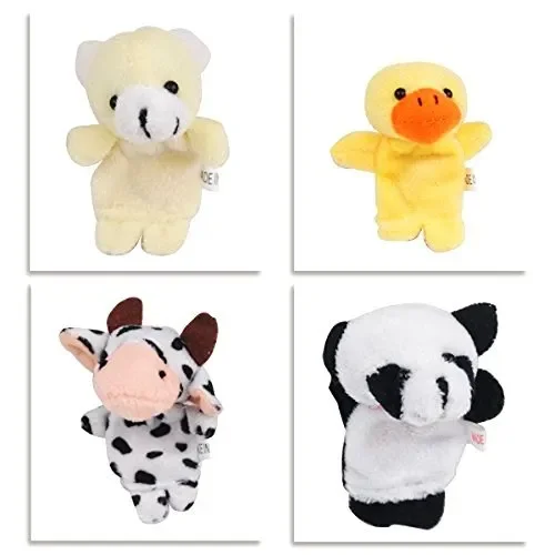 Gearmax 10pcs Different Cartoon Animal Finger Puppets, Burattini in Morbido… - immagine 3