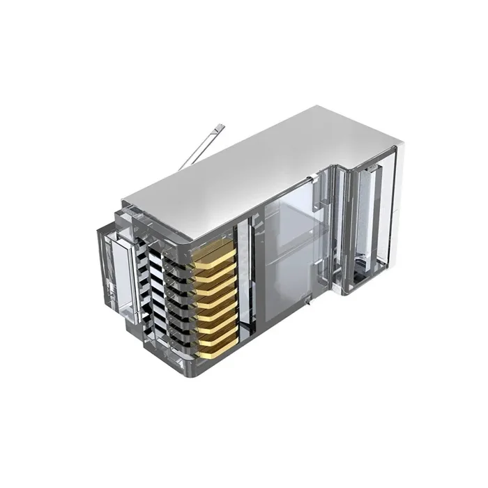 GeekerChip 20 Pezzi Plug Connettori di Rete Cat6,Placcato in Oro 24K per Cat… - immagine 2