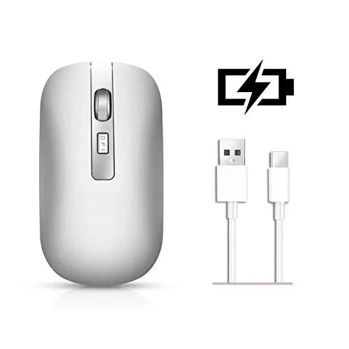 GeekerChip Mouse Bluetooth,Mouse Wireless 1.Argento Bluetooth - immagine 2