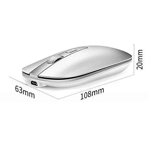 GeekerChip Mouse Bluetooth,Mouse Wireless 1.Argento Bluetooth - immagine 3