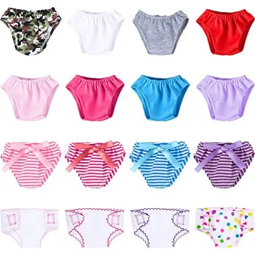 Gejoy 16 Pezzi Bambola Pannolini Biancheria Intima Tessuto… In saldo