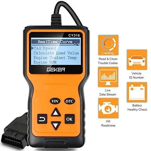 GEKER OBD2 Diagnosi per Auto Automative codici OBD II scanner diagnostico… Sconti