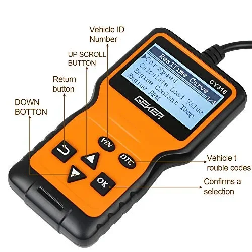GEKER OBD2 Diagnosi per Auto Automative codici OBD II scanner diagnostico… Sconti - immagine 3