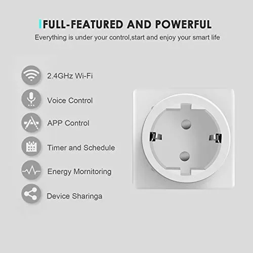 Gelvova Presa Intelligente,Smart Wifi Plug con supporto APP Alexa/Google… - immagine 3