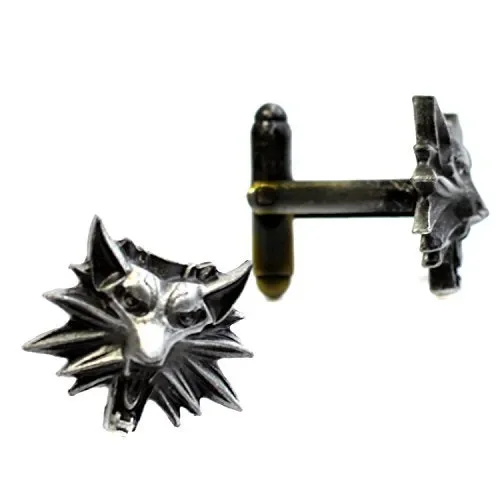 Gemelli a forma di testa lupo, motivo: The Witcher 3 Wild Hunt videogioco Saldi - immagine 2