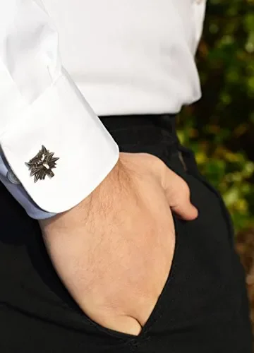 Gemelli a forma di testa lupo, motivo: The Witcher 3 Wild Hunt videogioco Saldi - immagine 3