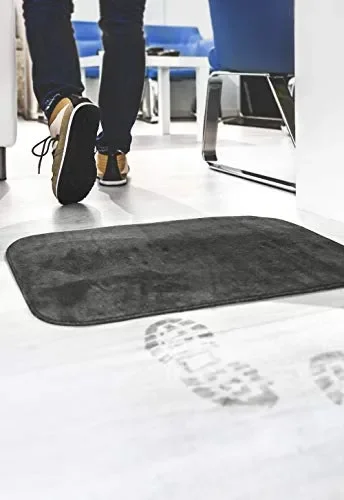GEMITEX Tappeto MERLINO 50X80 ULTRASSORBENTE, Polyester, 50 x 80, Antracite - immagine 2