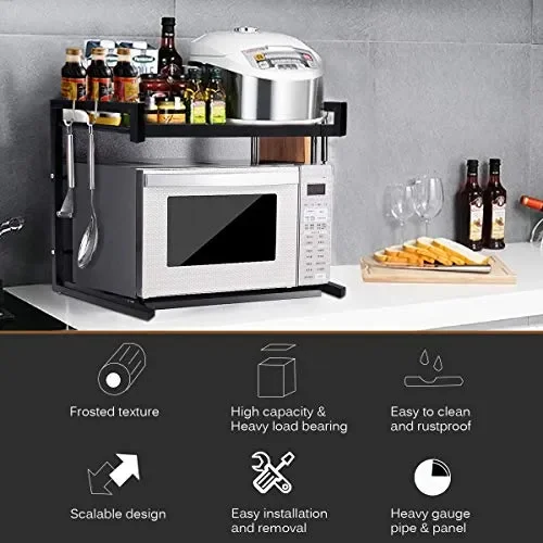 GEMITTO Mensola Microonde Allungabile Forno a Supporto Mensola… - immagine 2