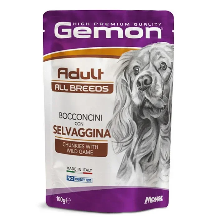 Gemon All Breeds Adult Bocconcini con Selvaggina 100g - immagine 2