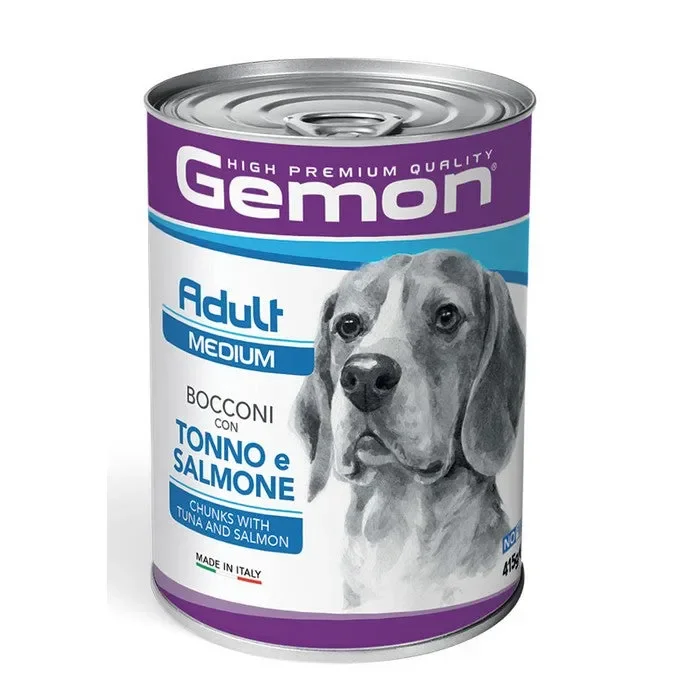 Gemon Medium Adult Bocconi con Tonno e Salmone 415g