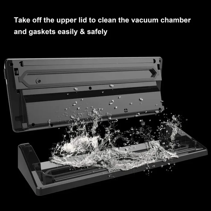 GERYON E2900-MS Sigillatore per sottovuoto, Aggiornamento a Doppia Modalit¨¤ Sigillatrici sottovuoto Automatiche con Coperchio in Acciaio Inossidabile, Sigillatore sottovuoto Risparmio di Cibo - immagine 2