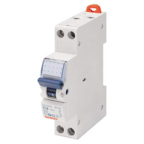 Gewiss GW90027 Interruttore Magnetotermico 16A, 1P+N, 4,5KA, Automatico