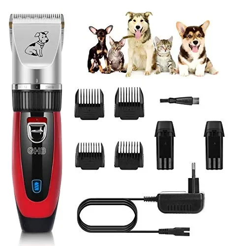 GHB Tosatrice Cani Professionale Animali Elettrica Rosso