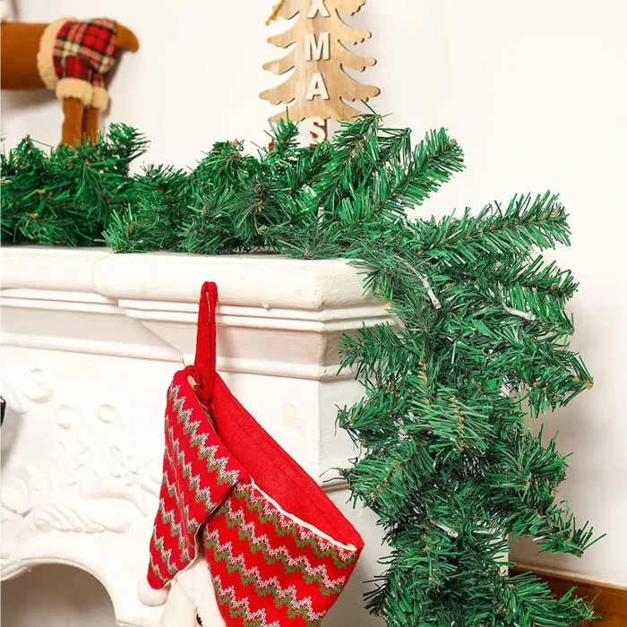 Ghirlanda Natalizia, Artificiale Pino Corona ghirlande Natale Decorazion Natalizia per Scale, pareti, Porte 2.7m - immagine 3