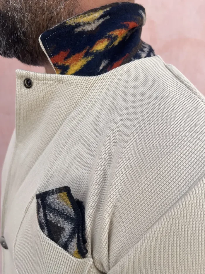 GIACCA MONOPETTO MAGLIA CON TOPPE Saldi - immagine 3