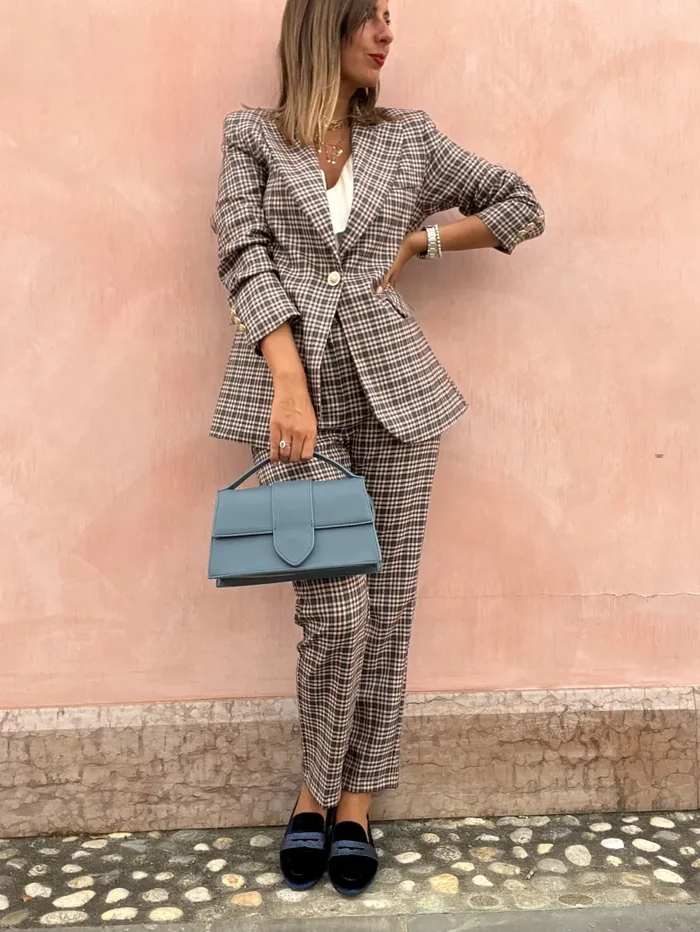 GIACCA QUADRETTATO MORO 229 - immagine 2