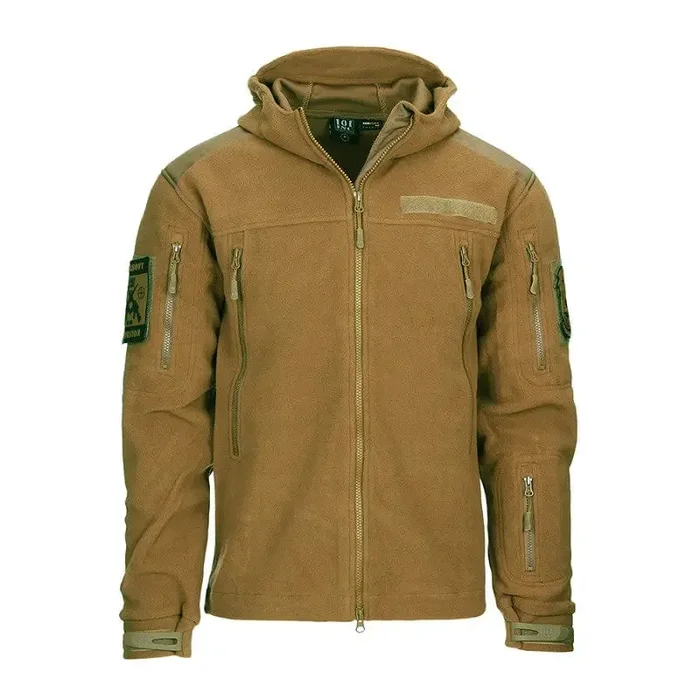 Giacca Tattica in pile duty con cappuccio