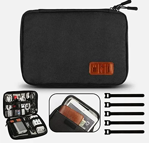 Gibot Cavi organizza Bag Elettronica Viaggio Borsa Nero 24 X 17cm