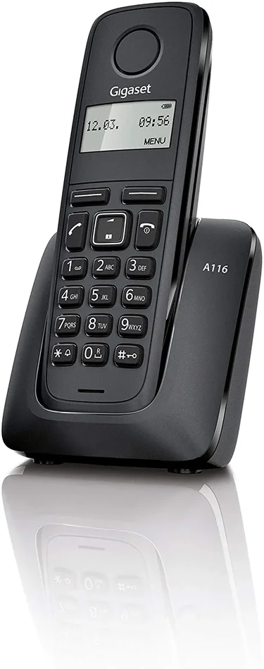 Gigaset A116 telefono cordless semplice con la qualità Made in Germany – Funzione Eco – Nero [Italia]