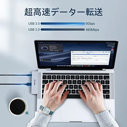 GIISSMO Adattatore USB C HUB 7 IN 2 MacBook Pro/Air con Thunderbolt 3, 4K 60Hz, 3 porte USB 3.0, lettore di schede SD/TF, compatibile con MacBook Pro M1/M2 2022-2016, MacBook Air 2020-2018 - immagine 3