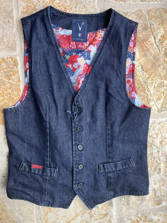 GILET DENIM FODERATO
