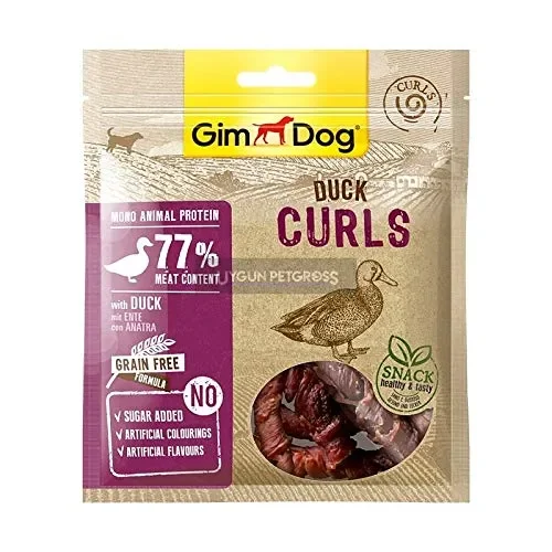 GimDog Curls, snack essiccato con formula senza cereali e monoproteina per…