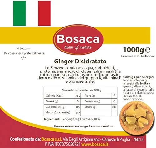 Ginger/ Zenzero Disidratato a Pezzi Naturale – Senza Zucchero e Solfiti -… - immagine 3