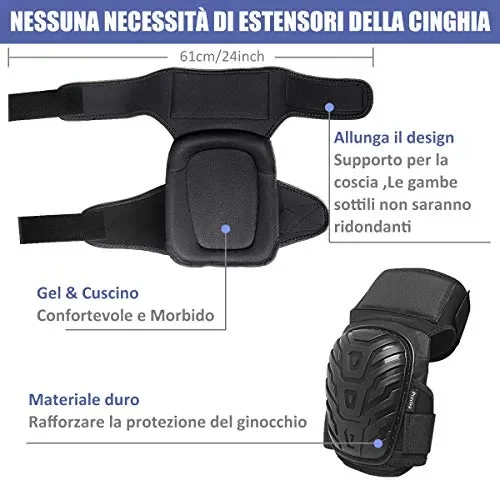 Ginocchiere da Lavoro,Preciva ginocchiere professionali per lavoro,con… Online - immagine 2