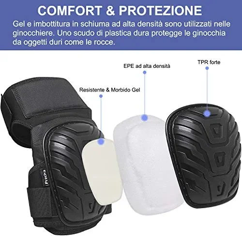 Ginocchiere da Lavoro,Preciva ginocchiere professionali per lavoro,con… Online - immagine 3