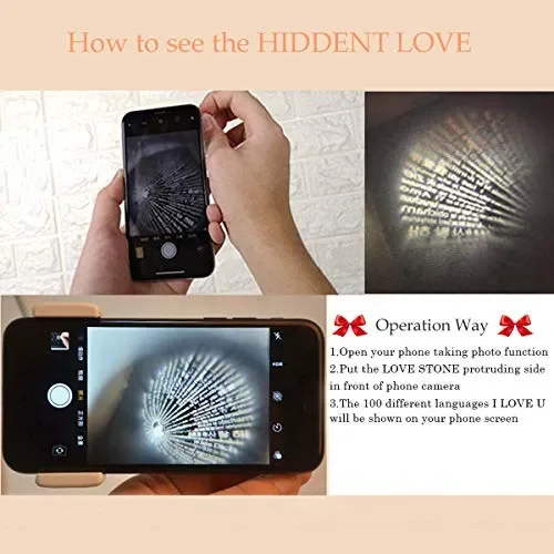 GinoMay, collana con ciondolo a forma di”I Love You”, Collana Con Diamanti Moda - immagine 3