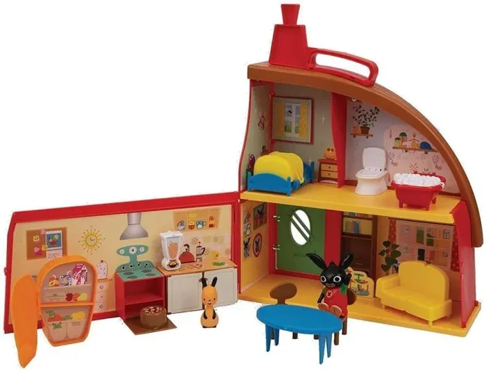 Giochi Preziosi Bing – Playset La Grande Casa di Bing con 2 Personaggi, con 3 stanze e tanti accessori per arredarle, per bambini a partire dai 18 mesi, BNG36100, Multicolore - immagine 2