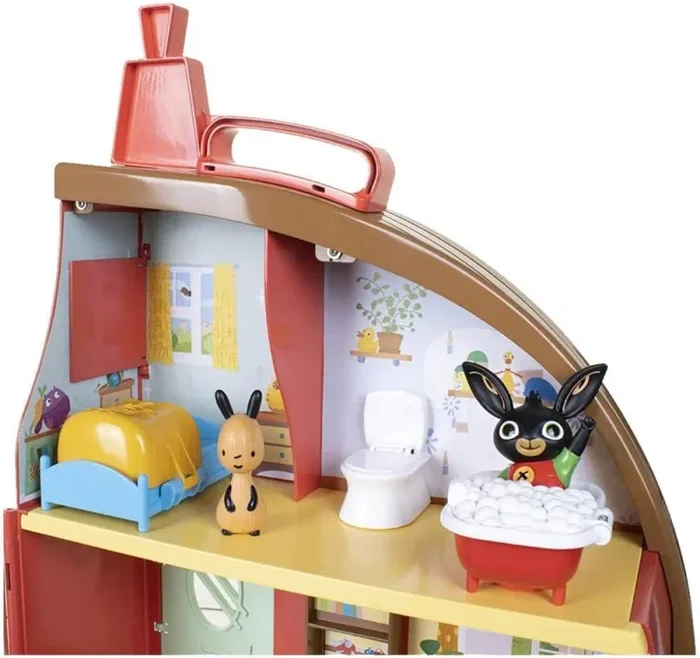 Giochi Preziosi Bing – Playset La Grande Casa di Bing con 2 Personaggi, con 3 stanze e tanti accessori per arredarle, per bambini a partire dai 18 mesi, BNG36100, Multicolore - immagine 3