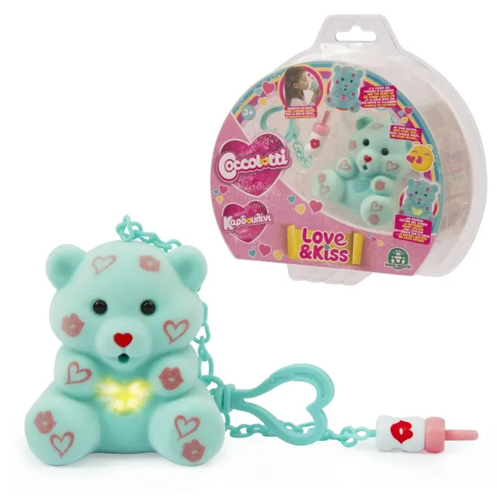 Giochi Preziosi COCCOLOTTI, Orso interattivo, Che ti fa baciare, Effetti luminosi, Modello Verde, Per bambini dai 3 anni, CCL091
