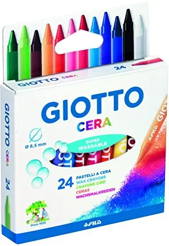 Giotto 282200 – Pastelli a Cera in Astuccio da 24 Colori In saldo