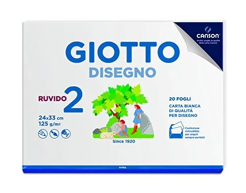 Giotto Album Disegno 2 RUVIDO 24 x 33 cm 20 fogli 125 g/m2 Fornitura