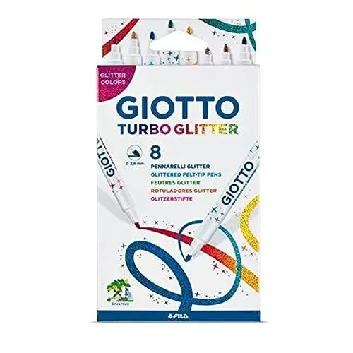 GIOTTO TURBO GLITTER Ast. 8 pennarelli glitterati Fornitura