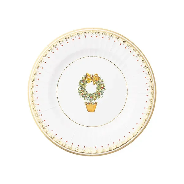 Givi Piatti Natale Joyeux Noel D 21 Cm 8 Pz