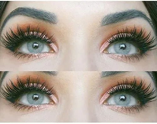 GLAMLENS Lenti a contatto colorate grigio Jasmi Grey – mensili – con porta lenti a contatto -grigie naturali in silicone idrogel – 2 pezzi – DIA 14.0 – senza correzione 0.00 diottrie lente a contatto - immagine 2