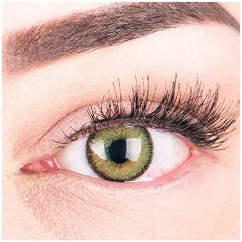 GLAMLENS Lenti a contatto colorate verdi Mirel Green – mensili – con porta…