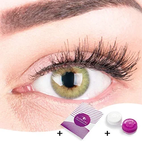 GLAMLENS Lenti a contatto colorate verdi Rose Green – mensili – con porta… Sconti