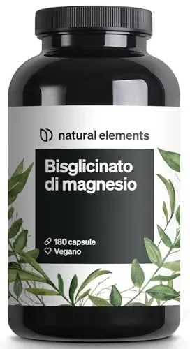 Glicinato di magnesio – 300mg di magnesio – scorta per 2 mesi con 180 capsule – magnesio – altamente digeribile, vegano, ad alto dosaggio