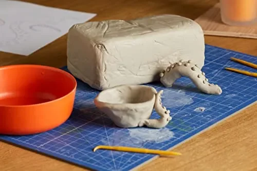 Glorex 6 8075 301-Argilla Bianca 2500 g, Naturale, particolarmente Morbida ed Elastica, indurente all’Aria forni, Molto Adatta ai Bambini, Clay, White, unità - immagine 2